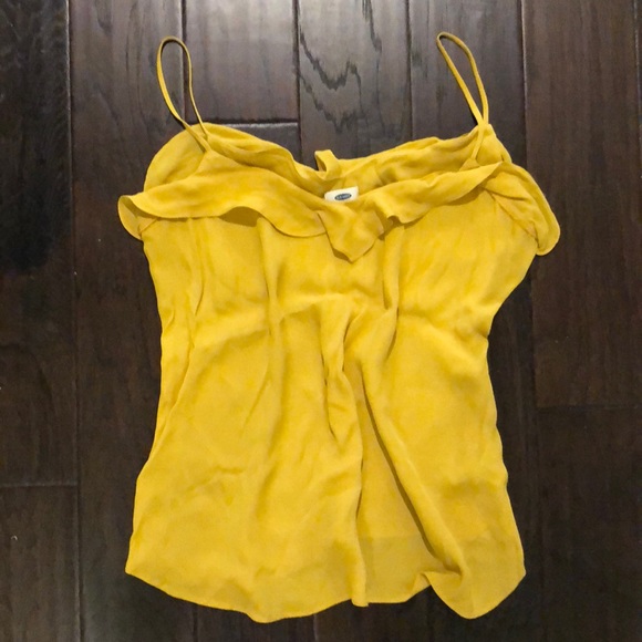 Old Navy Tops - Old Navy yellow tank top with ruffle trim. Sz M